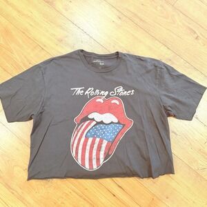 Rolling Stones Cropped T-shirt OS Liv Goods Crop Top Tee Oversized Boxy